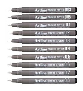 Artline Drawing System Teknik Çizim Kalemi 10'lu Set 