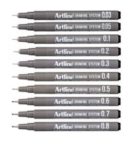 Artline Drawing System Teknik Çizim Kalemi 10'lu Set 