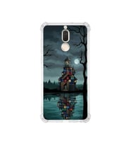 PrintiFy Huawei Mate10lite ile Uyumlu Simya Serisi Gölge Ve Cam Tasarımlı Uv Baskılı Köşe Korumalı Antişok Kılıf