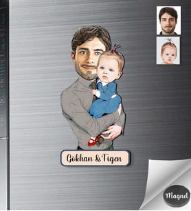 Kişiye Özel Aile Ahşap Magnet 11