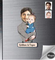 Kişiye Özel Aile Ahşap Magnet 11