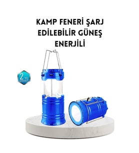 Mey İthalat® Güneş Enerjisiyle Çalışan Kamp Feneri Hafif Portatif Uzun Ömürlü
