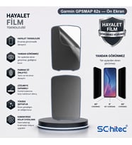 SChitec Garmin GPSMAP 62s Uyumlu Ön Yüzey Hayalet Privacy Hidrojel Ekran Koruyucu