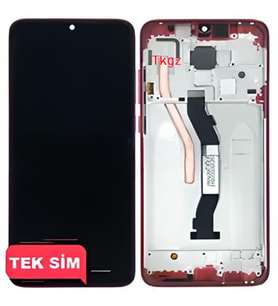 Tkgz - Xiaomi Redmi NOTE 8 PRO Uyumlu Lcd Ekran Dokunmatik -A- Kalite ÇITALI KIRMIZI