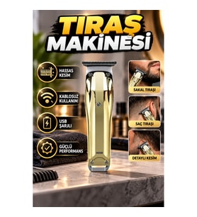 USB Şarjlı Saç ve Sakal Tıraş Makinesi – Hassas Kesim ve Kablosuz Kullanım