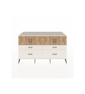 Kronos Konsol 2 Raflı 4 Çekmeceli 4 Kapaklı 176x59x99 Aytaşı-Çam/Aytaşı