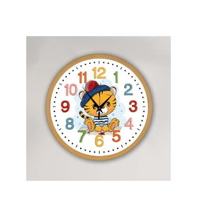 bilge Tasarım Çocuk odası Duvar Saati 30 x 30 CM (Çok Renkli)