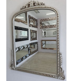 Ayna Denizi Lady Silver Model Gümüş Renk Dekoratif Ayna