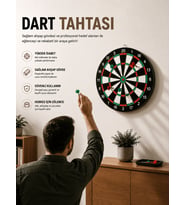 17 İnç Dart Tahtası Sağlam Ahşap Gövde ve Uzun Ömürlü Kullanım