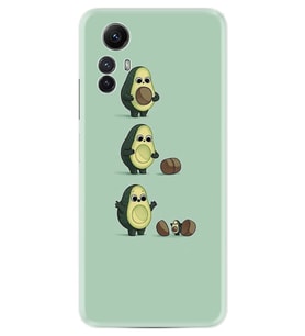 Xiaomi Redmi Note 12S Kılıf Resimli Desenli Baskılı Silikon Avokadılar 1352