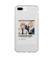 Iphone 7 Plus ve 8 Plus Uyumlu Chainsaw Man Anime Tasarımlı Şeffaf Telefon Kılıfı