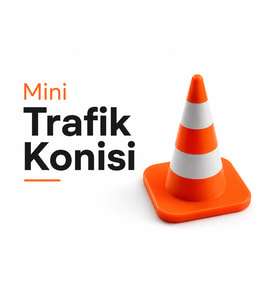 Mini Trafik Konisi Dekoratif Trafik Dubası Masaüstü Mini Uyarı Konisi Eğitim ve Hobi Amaçlı