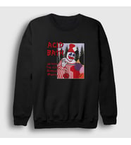 Presmono Unisex Siyah Kite String Pops Acid Bath Sweatshirt 428001tt