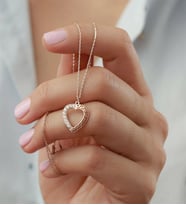 Saklı Takı 925 Ayar Gümüş Kalpli Kolye