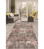 Dijital Kaymaz Taban Yıkanabilir Modern Renkli Salon Halısı Mutfak Halısı Yolluk ND-HT-953 (Çok Renkli)