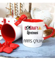 Coğrafya Öğretmenine Özel Öğretmenler Günü Hediyesi Kişiye Özel Kupa Bardak