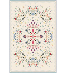 Eliana Home Baskılı, Yıkanabilir Kaymaz Taban Salon Halısı LNA1599 100x150 cm (Bej)