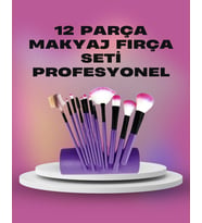 12 Parça Yumuşak Kıllı Makyaj Fırçası Seti Yüz Ve Göz Makyajına Uygun Profesyonel Kullanım