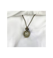 Harry Potter Saatli  Deathly Hallows Çift Taraflı  Kolye (Gümüş)