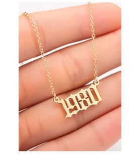 Kişiselleştirilebilir 925 Ayar Gümüş Tarih Kolye 201021982