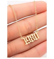 Kişiselleştirilebilir 925 Ayar Gümüş Tarih Kolye 201021982