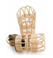 Bambu Bardak Model Sarkıt Avize 16 cm – E27 Duylu Dekoratif Bambu Avize