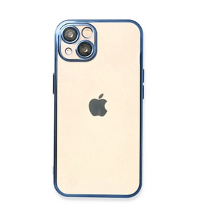 iPhone 14 Kılıf Kamera Korumalı Lensli Silikon - Açık Mavi