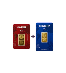 Nadir Gold 24 Ayar 15 Gram Külçe Altın (1 Adet 10 Gram Külçe Altın + 1 Adet 5 Gram Külçe Altın )