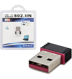 USB 2.0 Wireless Wi-Fi Adaptör 150 Mbps, 802.11n Standart PC ve Laptop Uyumlu Kablosuz Ağ Alıcısı Windows 7, XP, Vista ve Linux Destekli Güvenli ve Kolay Kurulum, Siyah/Kırmızı
