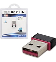 USB 2.0 Wireless Wi-Fi Adaptör 150 Mbps, 802.11n Standart PC ve Laptop Uyumlu Kablosuz Ağ Alıcısı Windows 7, XP, Vista ve Linux Destekli Güvenli ve Kolay Kurulum, Siyah/Kırmızı