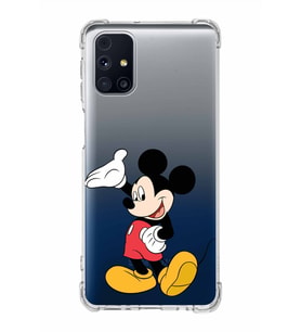 Samsung Galaxy M31s  Köşe Korumalı Antişok Kapak Mickey Mouse Tasarımlı Şeffaf  Kılıf