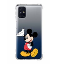 Samsung Galaxy M31s  Köşe Korumalı Antişok Kapak Mickey Mouse Tasarımlı Şeffaf  Kılıf