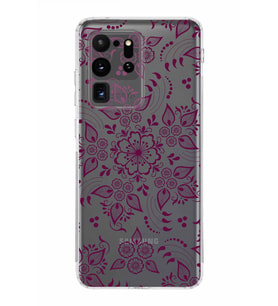 Samsung Galaxy S20 Ultra  Kamera Korumalı Kapak Nostalji Desen Tasarımlı  Şeffaf Kılıf