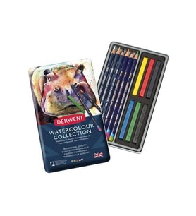 Derwent Watercolour Collection 12'li Metal Kutu 