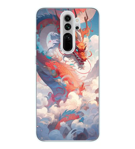 Xiaomi Redmi Note 8 PRO Uyumlu Ejderha Tasarımlı Şeffaf Telefon Kılıfı