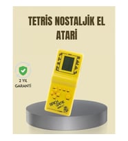Mey İthalat® Taşınabilir Tetris Oyunu El Konsolu – Dayanıklı Plastik, Pil ile Çalışan Retro Oyun Ale