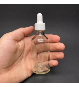 50Ml Beyaz Plastik Kapaklı Şeffaf Cam Damlalıklı Şişe ,  50 Cc Saydam Cam Damlalıklı Şişe x 6 Adet