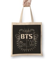 Bts Love Yourself Raglan Bts Logo Bez Çanta Uzun Saplı