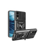 Samsung Galaxy S25 Edge Pars Lens Yüzüklü Silikon - Siyah