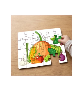 Sebzeleri Tanıyalım Tasarımlı 24 Parça Ahşap Çocuk Puzzle MPK0311
