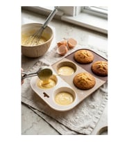 Kahve Rengi 6’lı Silikon Kek Ve Çikolata Kalıbı & Muffin Kabı Pişirme Gereci 16x25 cm