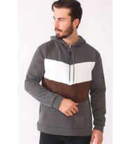 Dewberry Erkek Pamuklu Sweatshirt Antrasit 1044 Günlük Üst Giyim, Hafta Sonu Kombini, Seyahat Gardırobu