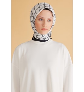 Belli Fresh Pure Eşarp 7-22 Beyaz Karışık Desen 50001