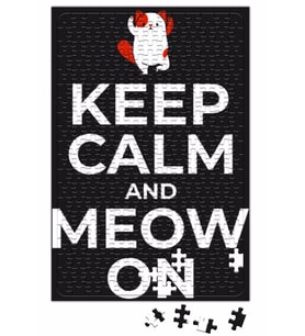 Kedi Cats Keep Calm and Meow On Puzzle 240 Parça Yapboz