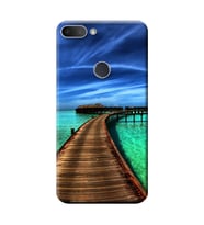 Alcatel 1S Kılıf (5024D) Baskılı Silikon Deniz-İskele STK:263