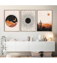 Tablo Çerçeveli Tablo Modern Sanatsal Çerçeveler Dekorasyon Ev Dekoru  Duvar Dekoru ÖZC-412 (Natural)