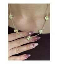 Çelik Yonca Kolye Gold Minimal Kadın Kolye (Altın)