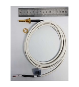 PT100-6S-SLK Sıcaklık Sensörü 3m Silikon Kablolu 3 Telli Pt-100 Uç Çapı 6 m