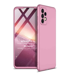 Microsonic Samsung Galaxy A52s Kılıf Double Dip 360 Protective Rose Gold