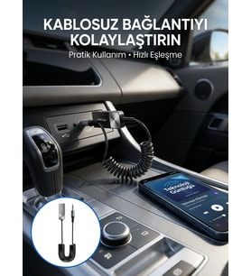 Northcity Kablosuz Bluetooth AUX Ses Adaptörü ile Müzik Keyfini Artırın